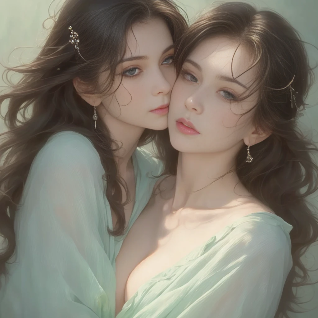 High-quality images of couples: blond man (Tall、Statue-like、Handsome and、Brave young man、Blue eyes、Curly golden hair、Wearing a grey antique military uniform) A woman with black hair (long straight black hair、Long Bangs、Blackberry eyes、A beautiful young femme fatale、naked、PRİNCESS、Hugging。They are in love with each other。Created by Boris Vallejo「Ideal Anatomy」The sketch of、It is characterized by being very detailed.。masterpiece、Detailed study of the face、Beautiful Face、Features of Beautiful Face、Perfect Image、Realistic shots、Detailed study of the face、Full body image、8k、Detailed Images、Highly detailed illustration、A true masterpiece of the highest quality、Careful drawing。Bare Skin、Gown and naked watercolor、