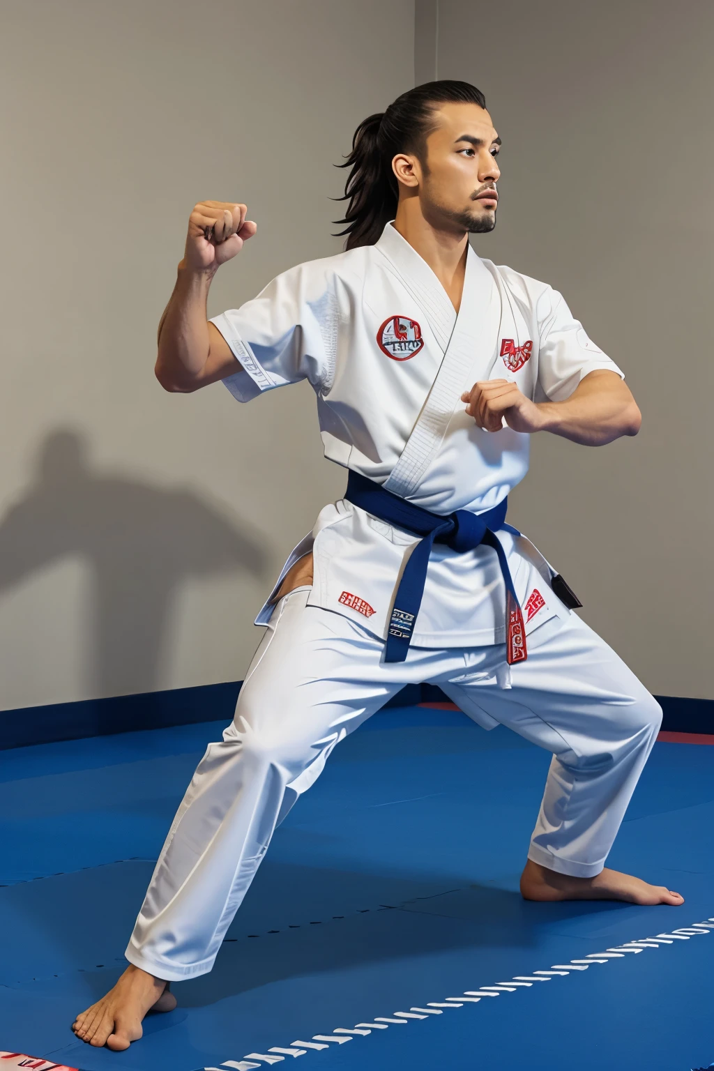Jersey designes of karate stance or kicks