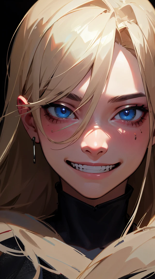 ((masterpiece)), best quality, 8k, high quality, high resolution, super detailed, ultra detailed, photorealistic, beautiful and finely detailed face and eyes, ultra detailed and detailed skin texture, expressive eyes, perfect face, 1 boy, sort hair, (maniacal grin)), night, abandoned , creepy, inhuman, grin, creepy smile, ear to ear