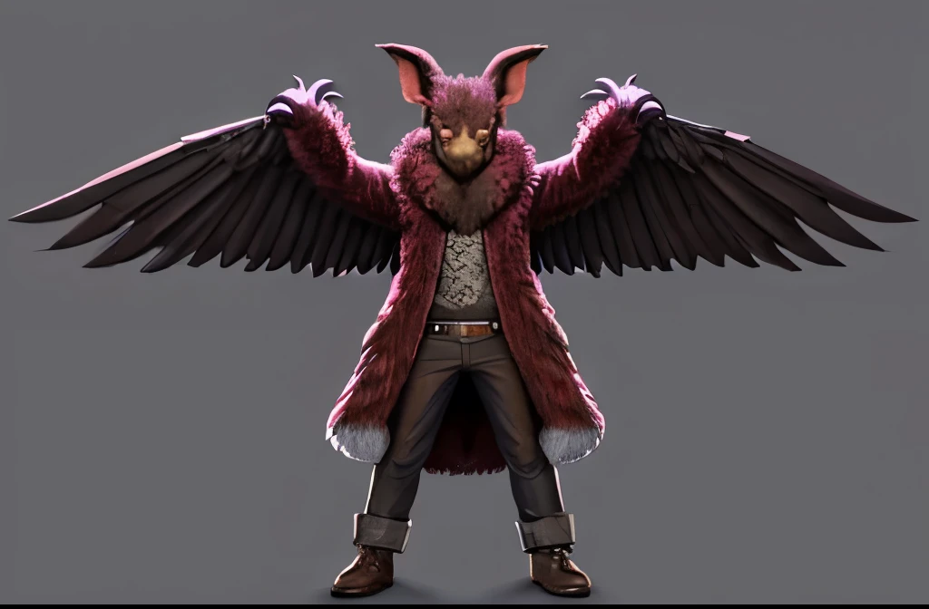 avali ,avali ,( :1.4) ,((ultra-detailed)),full body,(coat clothes:1), (four ears:1.5), raptor body , (fluffy chest,:0.7), sketch, ( (raptor hands:1),(winged arms:1.1),raptor rail  ,( raptor small fingers)),red fur, front view,  looking at viewer, stickers
solo , standing,  simple pose
 