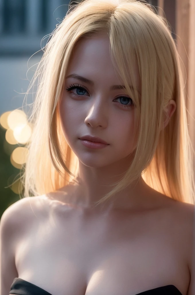 phoograph of a woman, (sympathetic facial expression),blonde hair, ultra textured skin, goosebumps, group profile, perfect eyes, ((hard lighting:1.4)), Velvia 100 color, shot on Cinestill 800T, bokeh,looking_in_viewer,SMILE,8k, 4k, extreme resolution, ultra high resolution, dynamic lighting, real lighting, sofiadiamond