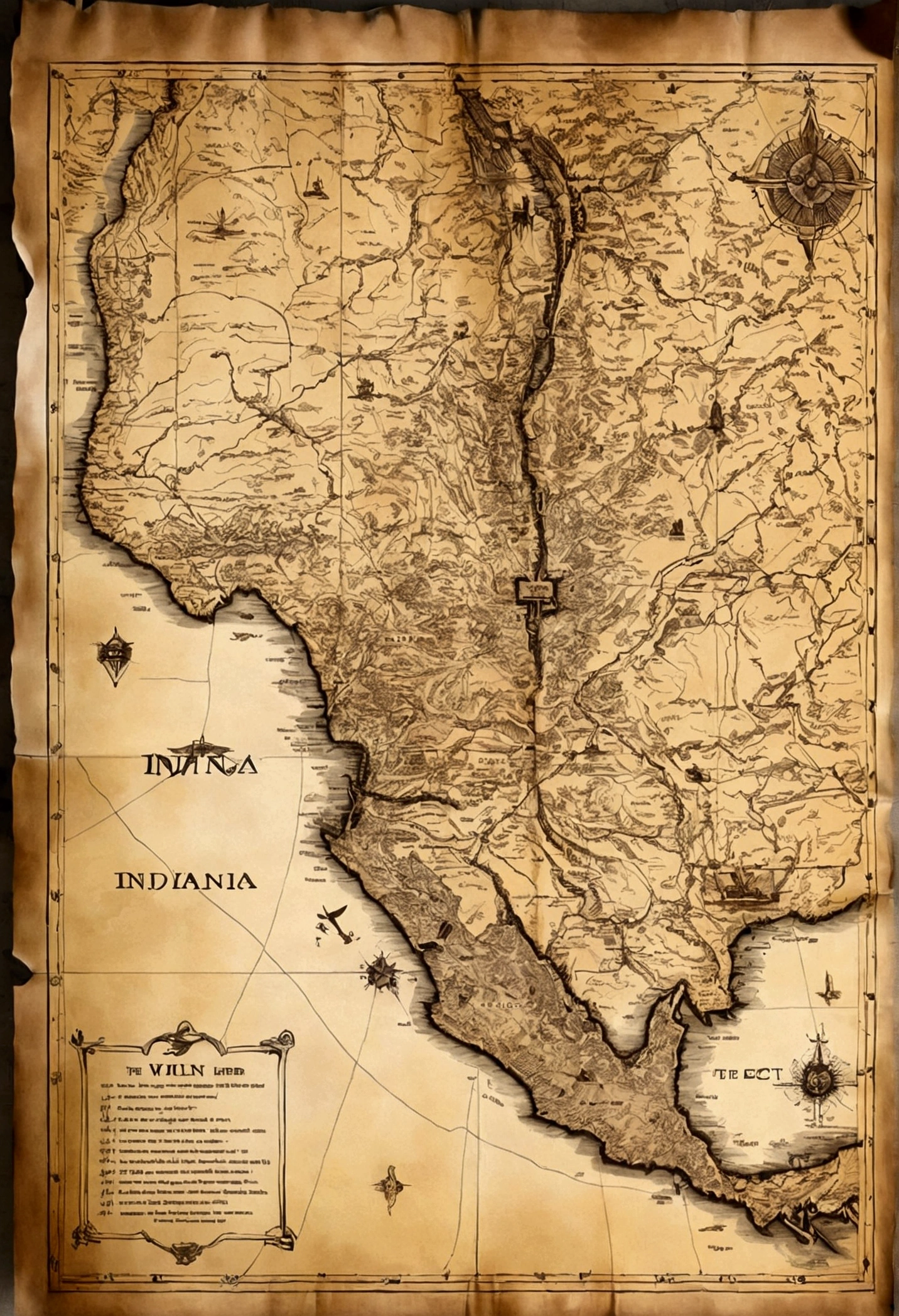 A map in the style of indiana jones of how to win her for you. Several steps/gates on the way from start to victory. A mark at 33% of tje way with the tect "you are here"