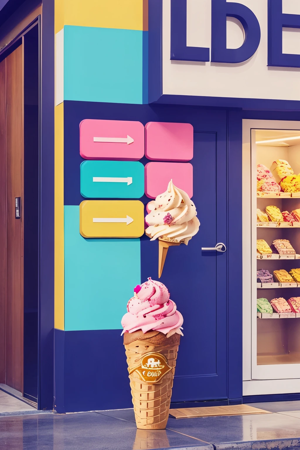 A logo for my shop ice cream name is Ubaid