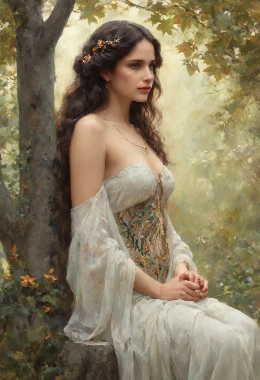 (Best Quality,4k,8K,hight resolution,Masterpiece:1.2),Ultra-detailed,(Realistic,Photorealistic,photo-realistic:1.37),oil painting,Omar Rayyan ,Beautiful detailed girl,sitting on a bench,Holding a flower,Klimt,many,Emil Vernons,illustartion,Shiny texture,Lush garden,Natural sunlight,dreamy atmosphere,bright colours,Graceful posture,Detailed facial features,curly hair,Delicate brushstrokes,Feminine elegance,artistic interpretation,Fantasy elements,Subtle emotions,Unearthly beauty,wistful expression,harmonious composition,Impressionistic style,Gold accents,(realistic: 1.3) (original: 1.2), masterpiece, best quality, hibiscus flower blooming on a gnarled branch on a gray background, fractal mandala background, in light orange and light beige style, minimalist images, photographic installations. , paleocore, green and crimson, hyperrealistic, poetic intimacy. masterpiece, best quality, colorful, LLTH, best quality, beautiful naked forest goddess, expressive eyes, perfect face, highly detailed, high resolution, (masterpiece), best quality, perfect face, 1 sexy girl dressed in forest, flowers , leaves, mandalas, fractal, girl in the forest, forest goddess, old antique clock floating, lamp hanging from tree, full body, black hair fused with gold, transparent clothing, open legs, view of pubic hair, 1 sexy girl with see-through forest clothing,small exposed breasts, see-through open t-shirt, mandala and flower tattoos, illustration, very delicate and beautiful, very detailed, CG, Unity, 8k wallpaper, huge file size, very wide lens, soft lighting, slight smile, transparent clothing showing naked body, beautiful vagina, vagina with soft hairs, well detailed eyes looking up, latin girl sitting on tree trunk, oil painting, latin tanned skin, full moon night sky, autumn leaves falling, autumn leaves in the wind, black and brown hair, long hair floating in the wind, girl looking at an old clock, nsfw,(( Felicity Jones)), (sensual), (Ex