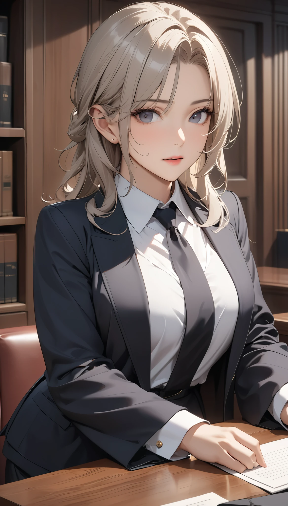 (masterpiece, Highest quality:1.2), Generated in SFW, A mature female lawyer, alone, appeal to the defendant&#39;s defence, Brave and attractive demeanor, BREAK (High-end and strict suit skirt), Clear and attractive eyes, Strong-willed, Justice, Responsibility, Extreme fatigue, BREAK Exhausted Body, A sigh of relief, Feeling of weakness, The joy of victory, sense of achievement, Confidence and pride, BREAK: Eyes on the Prey, Seduction to the viewer, We look forward to your request, Domination of female lawyers, ARW, shot from below