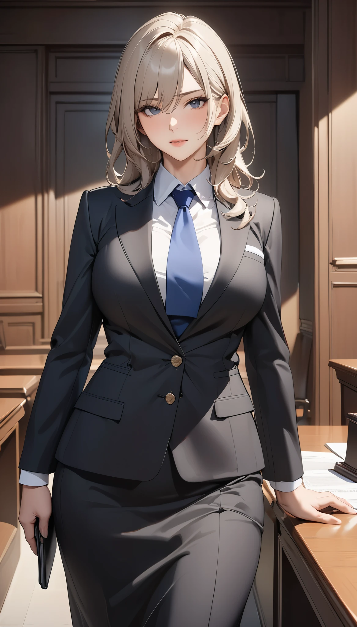 (masterpiece, Highest quality:1.2), Generated in SFW, A mature female lawyer, alone, appeal to the defendant&#39;s defence, Brave and attractive demeanor, BREAK (High-end and strict suit skirt), Clear and attractive eyes, Strong-willed, Justice, Responsibility, Extreme fatigue, BREAK Exhausted Body, A sigh of relief, Feeling of weakness, The joy of victory, sense of achievement, Confidence and pride, BREAK: Eyes on the Prey, Seduction to the viewer, We look forward to your request, Domination of female lawyers, ARW, shot from below