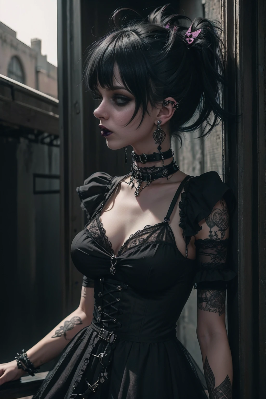 gothic punk pixie, sexually aroused