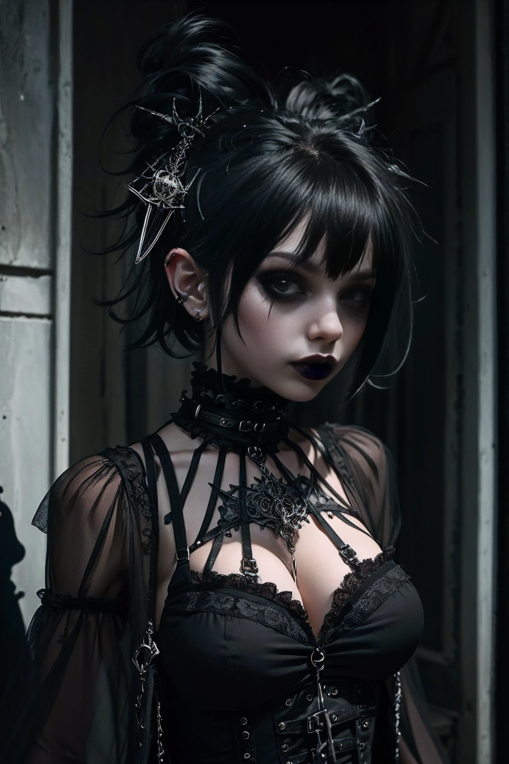 gothic punk pixie, sexually aroused