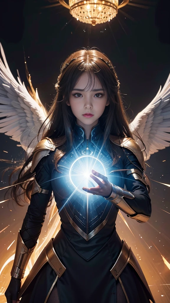 Archangel Michael、The Four Archangelasutepiece,Best Quality,Ultra-detail,hight resolution,hight resolution,4K,Portrait in 4K,8k,8k Portrait,Unity 8k Wallpaper,extremely details CG,Realistic,Raw photo,real person,a portrait photo of,Photorealistic,Shiny skin,Detailed skin,Fighting figure、Fighting figure、fight the light、fight with love,Fighting figure、Fighting figure、fight the light、fight with love