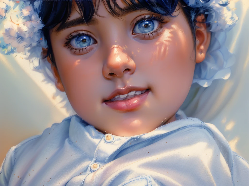 Arafed  boy in white shirt and blue jeans posing for photo, Realistic full-length portrait, full body portrait painting, cute portrait, Digital Art. photorealestic, adorable digital painting, full-length portrait, portrait photo with high detail, realistic studio portrait, High Quality Portrait, portrait realistic photograph, realistic portrait photo, cute boy, Highly detailed photo portrait