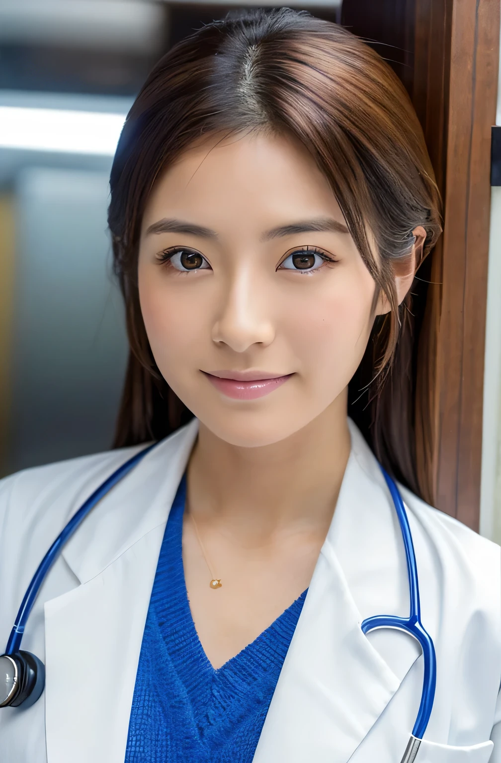 ((Highest quality)), ((masterpiece)), (detailed),Perfect Face,Japanese,Female doctor,white