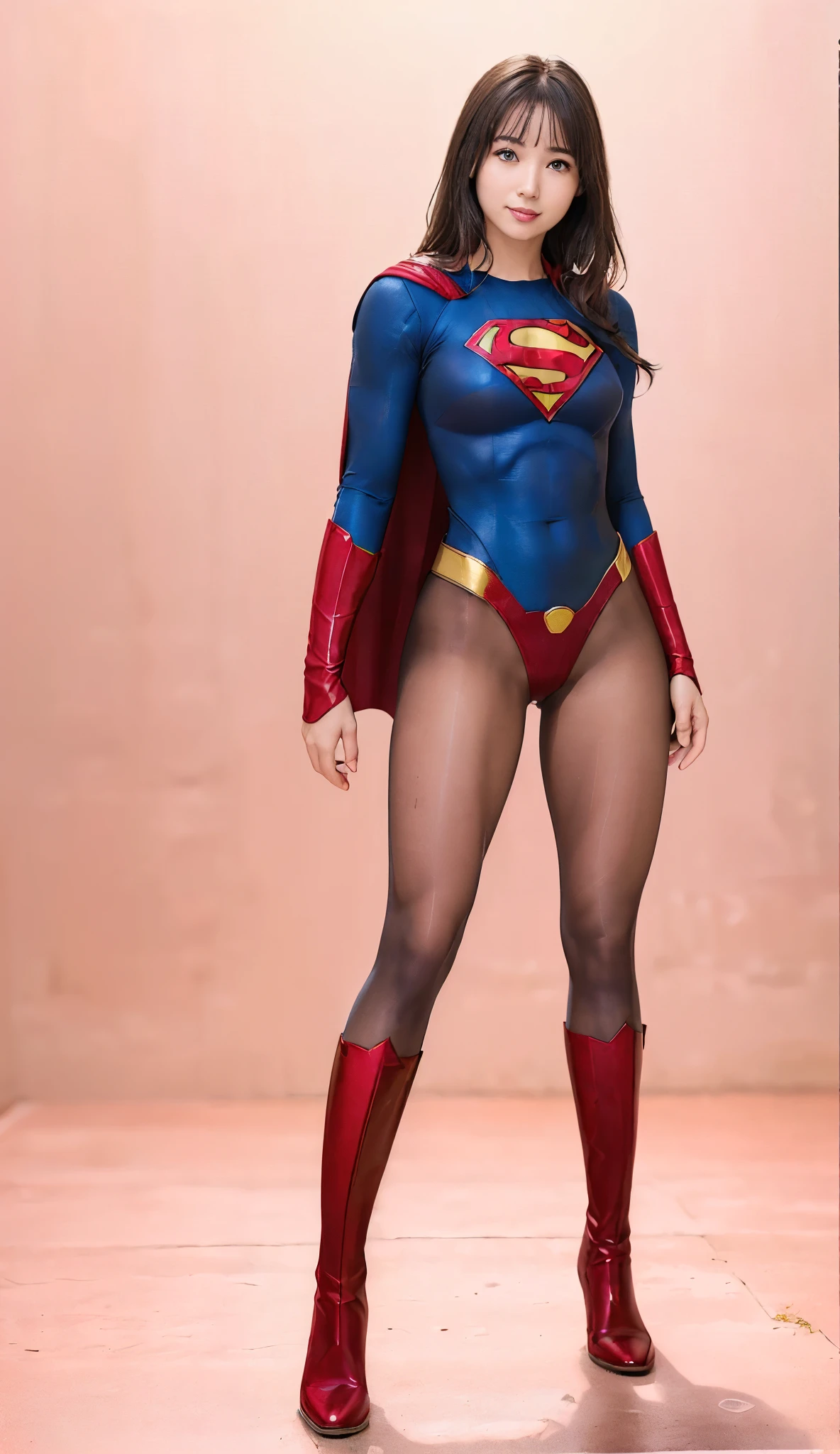 No background、(((Beautiful legs in black tights.)))、(((Legally express the beauty of your smile)))、((((Make the most of your original images)))、(((体にぴったりフィットするSupergirl Costume)))、(((Supergirl Costume)))、(((short and beautiful hair)))、(((suffering)))、(((Please wear black tights....、Wear red boots)))、((Best image quality、8k))、((Highest quality、8k、masterpiece:1.3))、(((Preserve background )))、Sharp focus:1.2、Beautiful woman with perfect figure:1.4、Slim Abs:1.2、Wet body:1.5、Highly detailed face and skin texture、8k