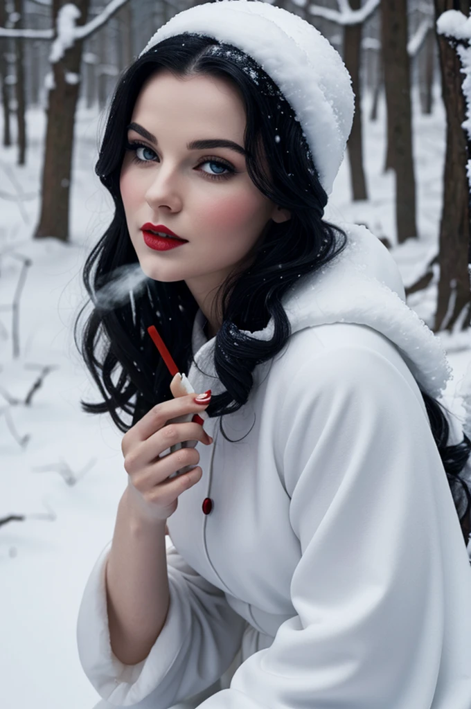 Snow White smoking