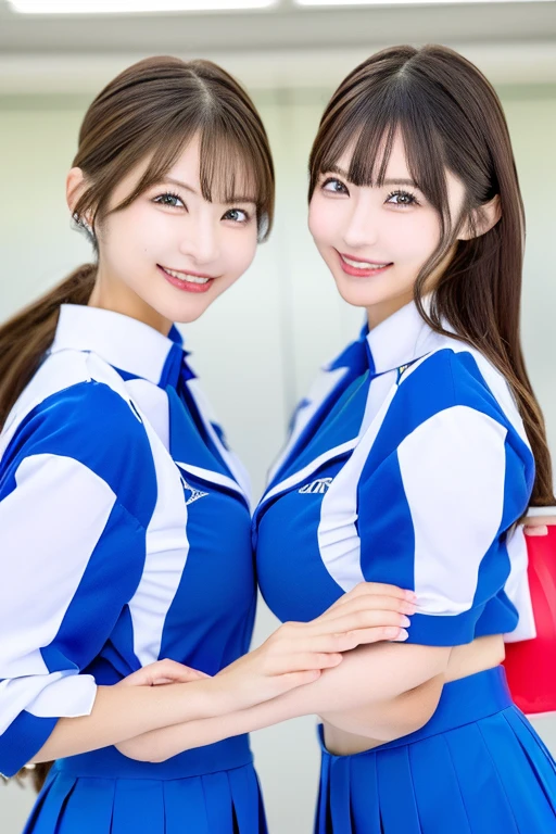 anime image of two giRls in school unifoRms standing next to each otheR, anime maids Riding eaRly tanks, エッチなアニメスタイル, two beautiful anime giRls, (ソフトウェア) safe foR woRk, anime giRls, おっぱい, エッチなスタイル, ツインテール, two giRls, shiRabii, R/aRt, R /aRt, R / aRt