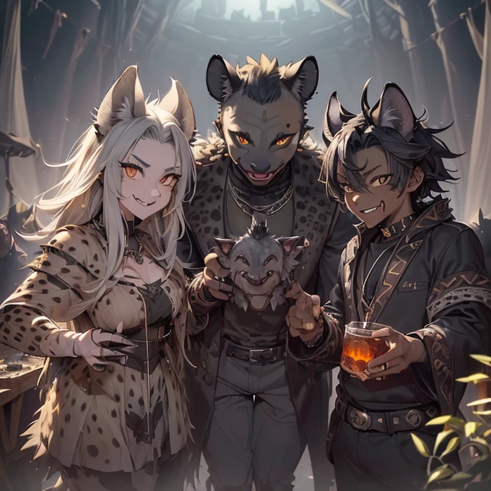 (absurdres, masterpiece, best high quality image epic artwork, high fantasy genre, carefully detailed image, carefully detailed textures, animalistic character, fantasy animal artwork, anthropomorphic, real animal features, solo animal character, full anthro animal body view)
{{((1anthropomorphic-animal: adult gnoll: ((hyena head, real hyena face, hyena orange eyes, black nose, hyena ears, hyena mouth, hyena teeth), (male slender hyena body, hyena fur, hyena arms, hyena hands with five fingers and grey sharp claws), (hyena slender legs, hyena feet, five hyena feet fingers with grey sharp claws)), ((black armor, blue pants, spiky necklace)), (hyena sadistic smiling face, provocative killer pose, insane malefic demeanor), (gnoll encampement, norse tribal tents, grey cloudy sky))}}