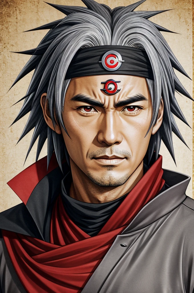 Uchiha,Gray Hair,Mid old,Male,Use Uchiha Crest