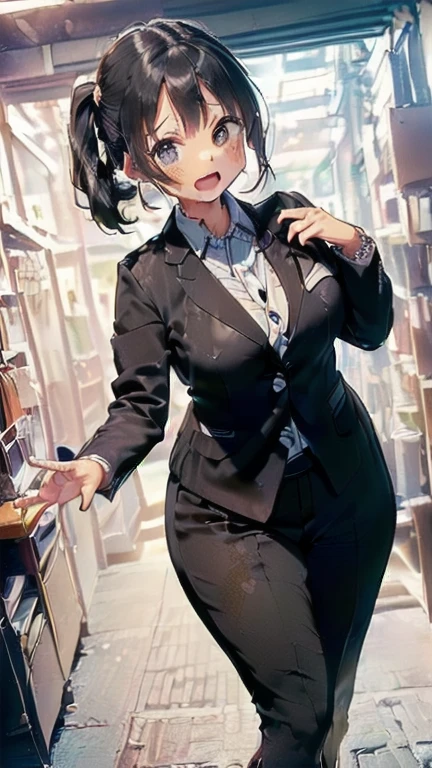 (must be follow these prompts:2.2),masterpiece,best quality,extremely detailed,(in her clothing:3.0),(in her formal styled business suit clothing:2.6),(adorable expression:2.5),(usual face:2.2),(displayed one girl on single picture:2.3),(black hair:2.1),(A short, slightly plump new employee in a business suit working in modern Tokyo:2.2),(The new employee is short and wears a business suit that looks ready to burst.:1.7),(A cute moan like a young girl:2.1),(その新入社員はInnocent faceをしている:1.9),(The new employee is wearing a business suit that has been stained with a slightly brownish-yellowish stain from a previous .:1.7),(The new employee&#39;s breasts, covered by her business suit, are bulging out due to her strong sexual desire.:1.9),(Lewd love juices dripping down the inner thighs of his dark grey trousers:2.1),(clothing violated:1.9),(japanese pretty girl:1.7),(men's elected twangers were inserted her:2.3),(she was already stroked up to the depth intervaginal sensual spot:1.7),(notably buldged up her inner labia majora:2.6),(A young, shy moan:1.5),(big breasts in her clothing:2.2),(A new employee with a very innocent look while working in the office:2.3),(The new employee is short but has a slightly plump body.:1.9),(The crotch of his dark grey trousers is heavily discolored with love juice stains.:2.5),(The new employee is convulsing and dripping love juice from her pussy, which is hidden under her pants.:1.8),(The new employee&#39;s dark grey trousers, tightly encircling her plump thighs, are damp with lascivious secretions.:1.9),(The new employee endures the slush between his legs by keeping his dark grey trousers on tight.:2.5),(The corner of a young girl&#39;s body々A new employee whose entire body was toyed with by the lewd urges that wriggled wetly.:1.7),(A new employee who is always holding his crotch over his dark grey trousers:1.7),(A moan filled with childish embarrassment:1.5),(The new employee&#39;s suit-covered breasts and nipples are bulging with lust.:1.8),(The new employee&#39;s lewd body beneath her clothes is swelling slightly with her lascivious reaction.:1.6),(The new employee works very diligently.:2.5),(The new employee has short, thick legs.:1.6),(first time々New Employees:2.2),(she looks like japanese idol:2.3),(The dark grey trousers are made of a durable fabric that will never tear.:4.3),(Her bursting breasts are completely hidden under a dark grey office suit:1.8),(she looks like a ta:2.0),(All of this happened to the new employee himself, not anyone else.:2.1),(Slimy semen was leaking from the crotch area of his dark grey trousers.:1.6),(tough business suit:2.2),(Make sure to depict the face:5.3),(Calm expression:4.3),(Innocent face:3),(The story focuses on just that one new employee.:3.3),(The only characters that appear are the new recruits.:4.2),(Portrait Style:5)