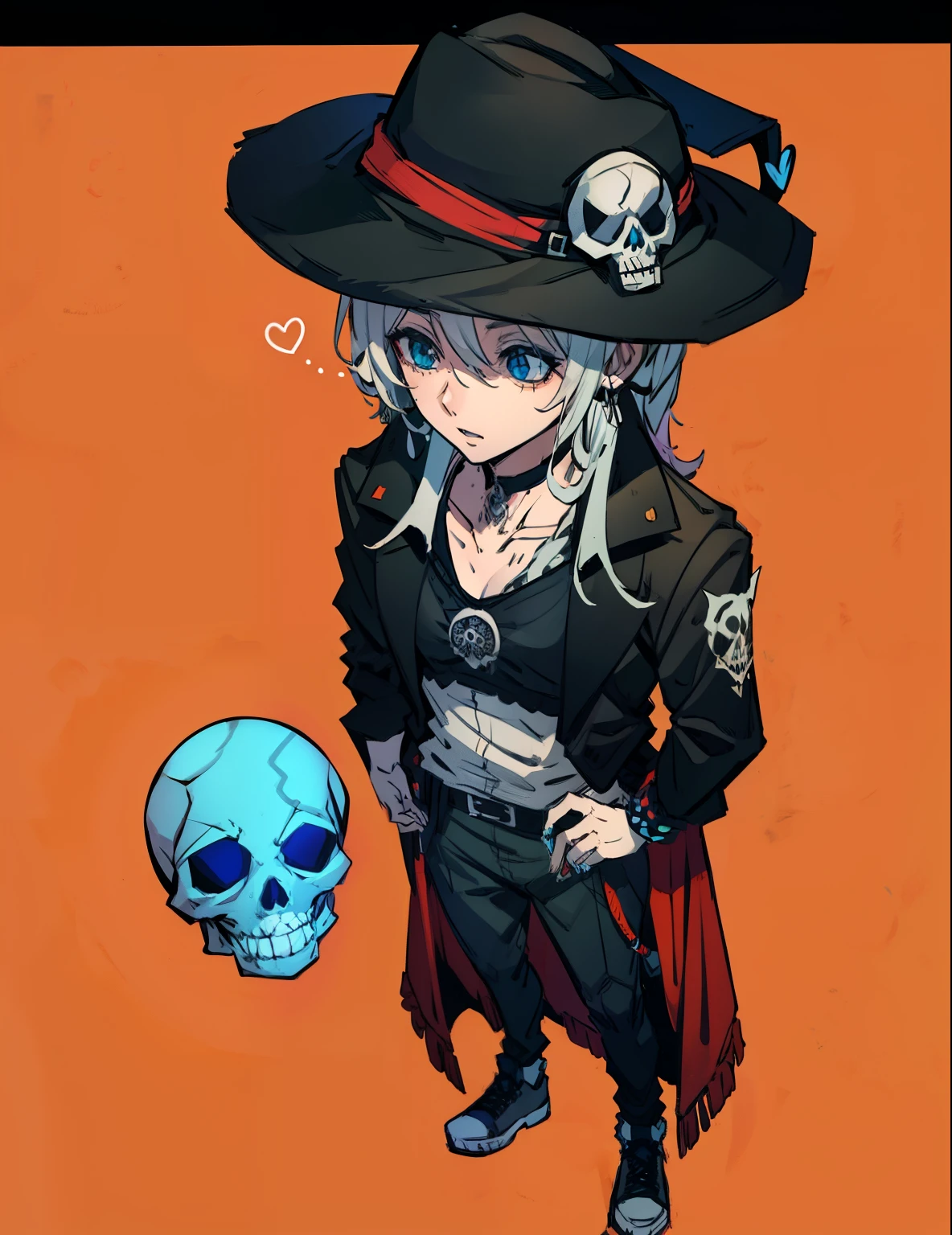 la muerte party in the sky, full body