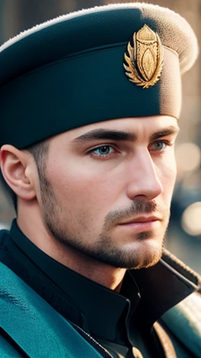 A handsome Ukrainian man focus on face
