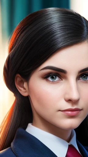 A beautiful evreică woman focus on her face
