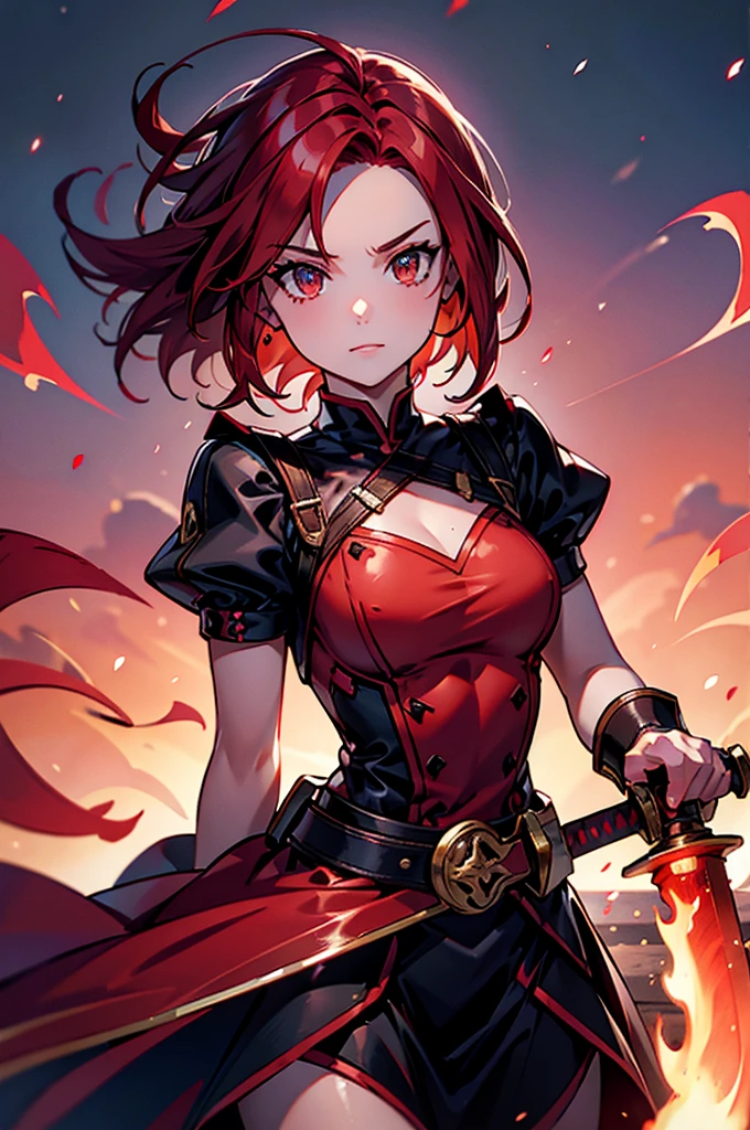 fliam skin red hair type fire sword