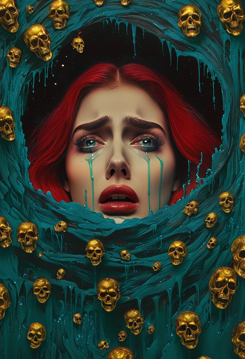 I see fear from the soul and I represent it in real images , I represent fear in humans , The message I can give is to face us , the atmosphere is a light of horror nostalgia in each space of the image , represents the fear of women and men the style is totally real 24k uses all the rules of photography uses all the colors of cinema unique piece masterpiece work of art details of work of art