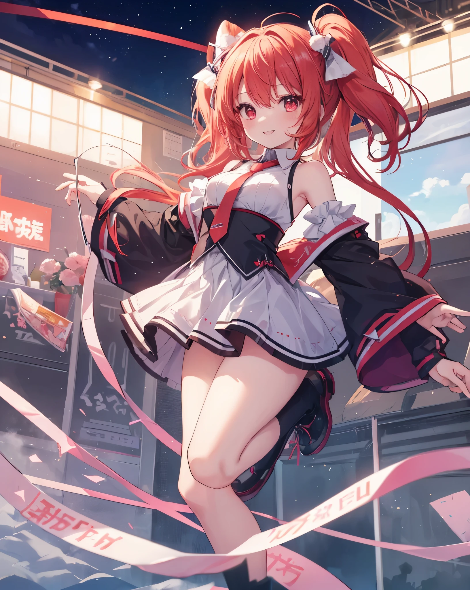 Top Quality, Masterpiece, High Definition, Very Detailed, 8k, One Girl, Cute, Anime, Crystal Clear White Skin, Sensual, Full Body, 2nd  of JunioYears Old, Beautifuln Head, Too Many Hair Ornaments, Cute Micro Bikini Style, Crazy Worldview, Bloody, Eyes Glowing Suspiciously Red, Fairyland, Back road, crazy smile, bright red oasis, hand on crotch, inviting