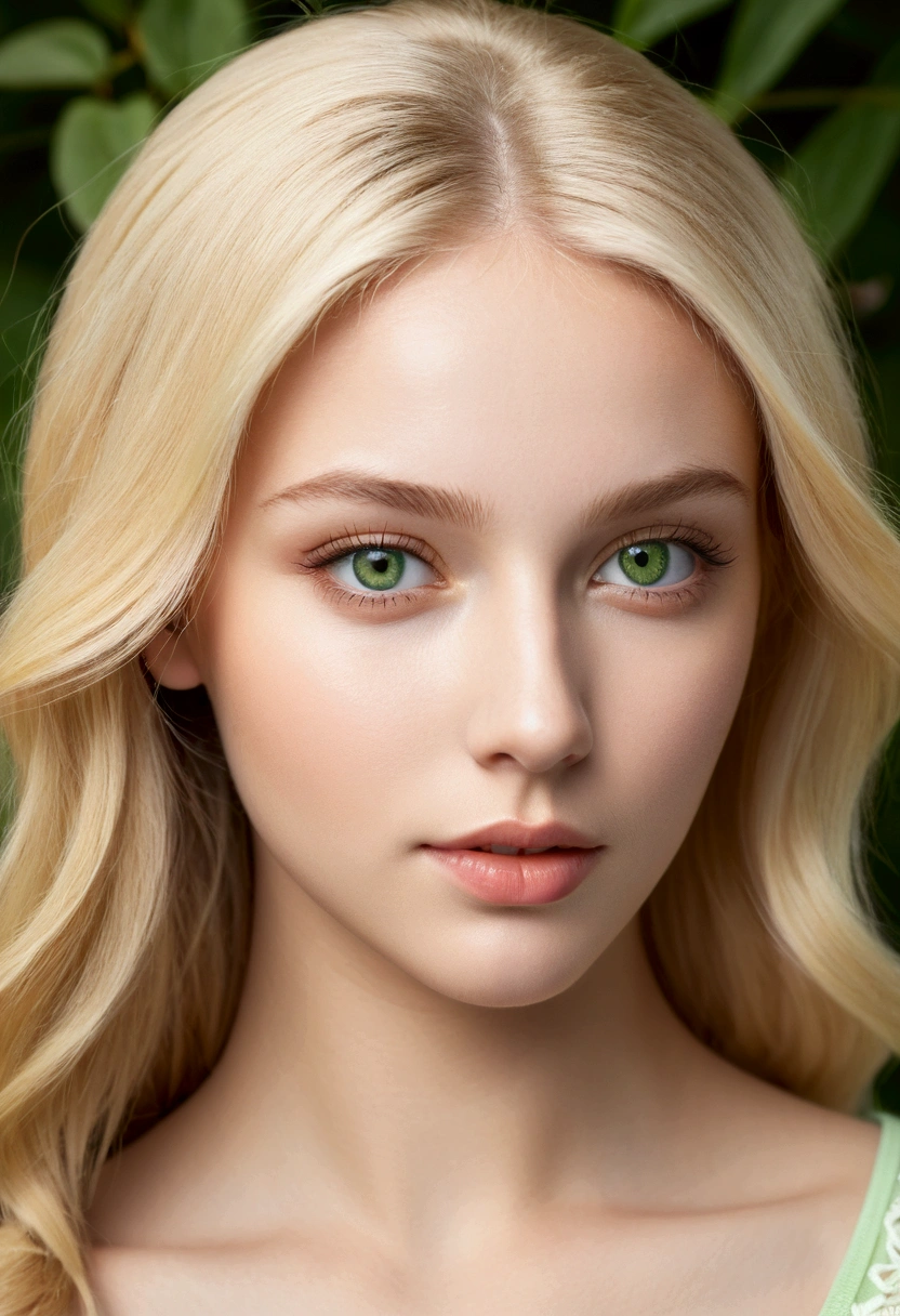pretty 24 yo girl with light green eyes blonde nice facial charachterestics