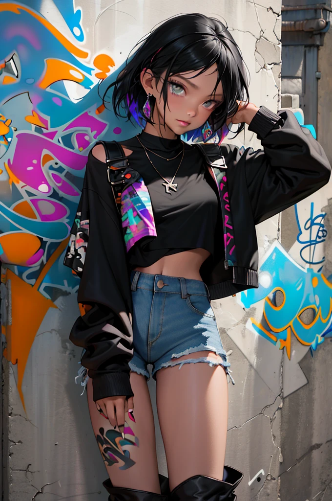 (Masterpiece:1.2, Best quality), (real picture, Intricate details), (1dame, seulement, Haut du corps, Gros seins)
Clothes: nerveux, avant-garde, experimental
Appearance: shaved head or bold hair color, maquillage dramatique, Choix de mode non conventionnels
Comportement: rebelle, non-conformiste, provocateur
Emplacement: Urban Art District, Underground music scene
Leisure: attend punk shows, Create mixed media, experiment with different subcultures
Securities: individuality, authenticity, Creative expression
Inspirations: Musique punk rock, Icons of the counterculture, Avant-garde artistic movements
Personality traits: audacieux, audacieux, Non conventionnelles.