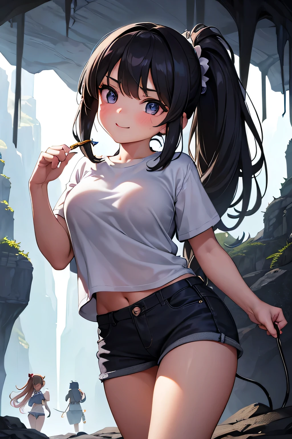 Highest quality、High resolution、Detailed Background、(Beautiful face in every detail:1.4)、Anatomically correct、Detailed facial expressions、(Detailed eyes:1.2)、Teenage beauty、(Huge breasts:1.2)、Highly detailed face、Light color hair、Braided bob cut、ponytail、Perfect body line、well-groomed eyebrows、Enjoy in nature、Hot days of summer vacation、Visiting a limestone cave、Mysterious atmosphere of the cave、

(Two beautiful girls having fun in a famous cave:1.5)、

Inside the cave, it is cool, and the stalactites illuminated by the light of a flashlight create a mysterious atmosphere.、
They run around happily and proceed deeper into the cave.、He looks up at the stalactites on the ceiling with a puzzled expression.、I cross the stream and enjoy the feel of the cave walls with my hands.、Spread out your lunch and eat、They are having a lively conversation and smiling at each other.、It gradually gets darker inside the cave.、Carrying a flashlight, I continue to explore deeper and deeper.、Fulfilling summer vacation memories、

We recommend a light jacket such as a T-shirt or polo shirt.、For bottoms, we recommend shorts or half pants.、Sneakers or trekking shoes are best、A headband that makes it easy to tie your hair up and a flashlight are useful.、Light outdoor fashion style、cute