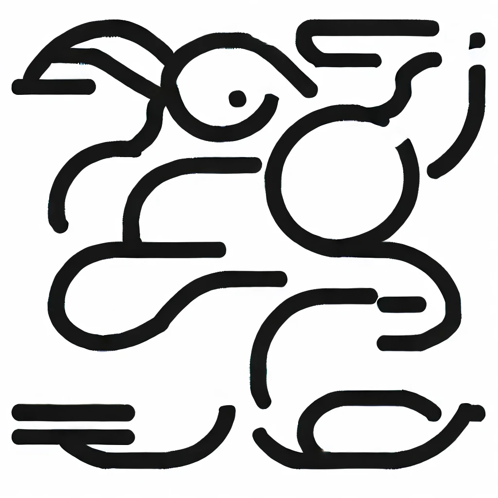 translation, No humans, Simple Background, White Background, animal focus, Sitting, Rabbit, Brush Sticker, View your viewers, alone, whole body, animal