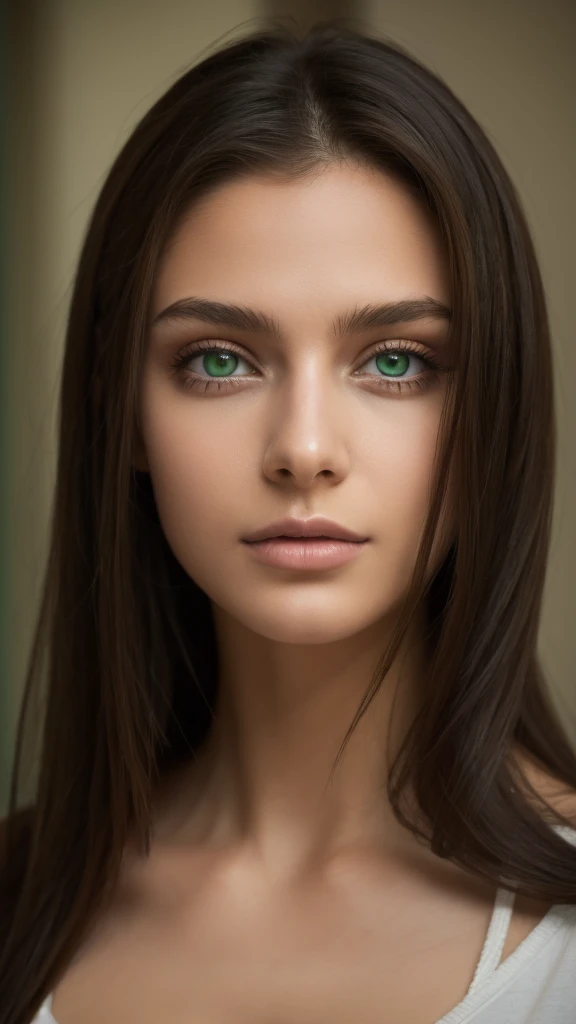 CyberRealistic beautiful 19 year old girl green eyes