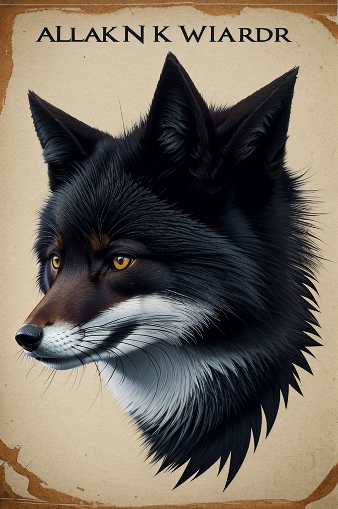 A logo of a Black Fox Nordic Version In the era of wars