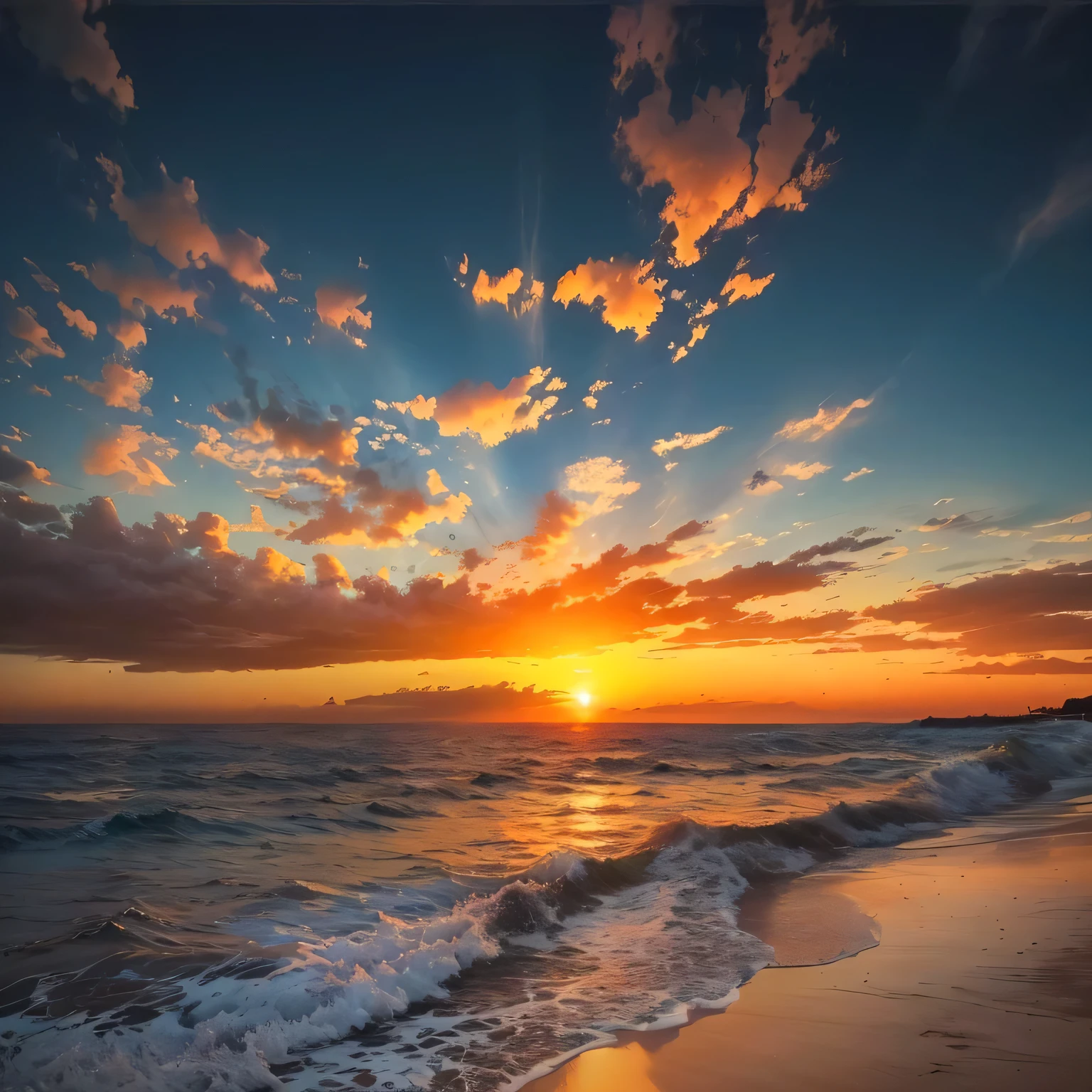 Sunset sky brilliant scene beautiful