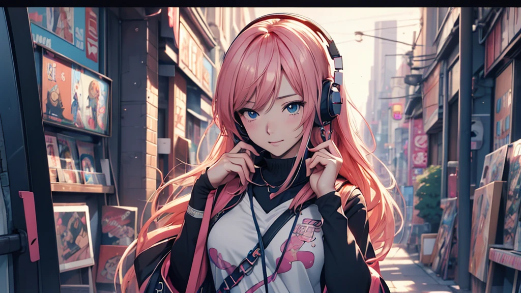 Woman wearing headphones, Anime Style 4 k, anime wallpaper 4k, anime wallpaper 4k, 4k anime wallpaper, anime art wallpaper 4k, anime art wallpaper 4k, Anime Style. 8k, Anime atmosphere, , Ultra HD Anime Wallpaper, Anime Art Wallpaper 8K, Anime Background,landscape、smartphone、iPhone