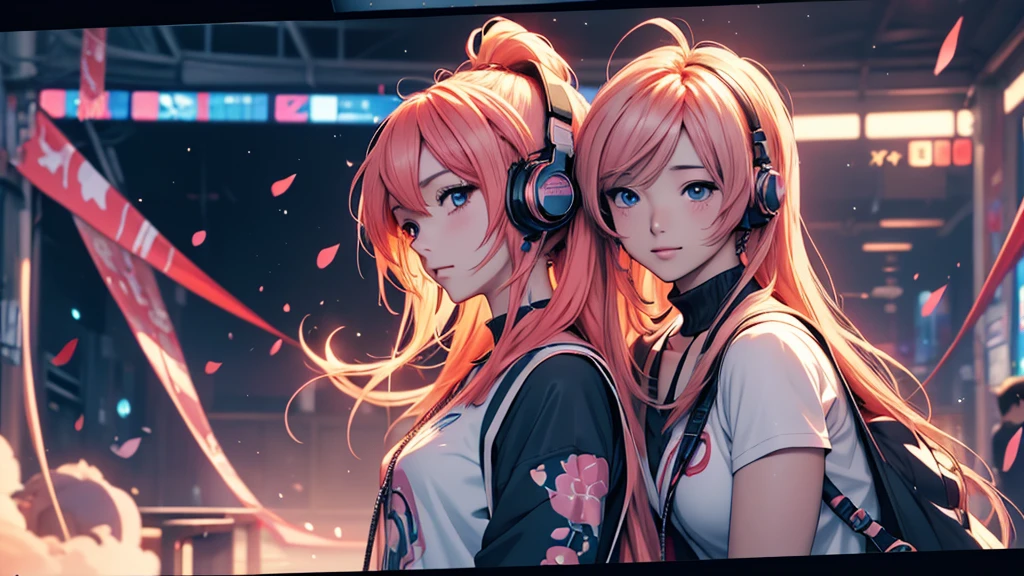 Woman wearing headphones, Anime Style 4 k, anime wallpaper 4k, anime wallpaper 4k, 4k anime wallpaper, anime art wallpaper 4k, anime art wallpaper 4k, Anime Style. 8k, Anime atmosphere, , Ultra HD Anime Wallpaper, Anime Art Wallpaper 8K, Anime Background,landscape、smartphone、iPhone