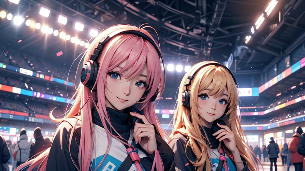 Woman wearing headphones, Anime Style 4 k, anime wallpaper 4k, anime wallpaper 4k, 4k anime wallpaper, anime art wallpaper 4k, anime art wallpaper 4k, Anime Style. 8k, Anime atmosphere, , Ultra HD Anime Wallpaper, Anime Art Wallpaper 8K, Anime Background,landscape、smartphone、iPhone、Telephone、Look at your smartphone、smartphoneで遊ぶ、1 person