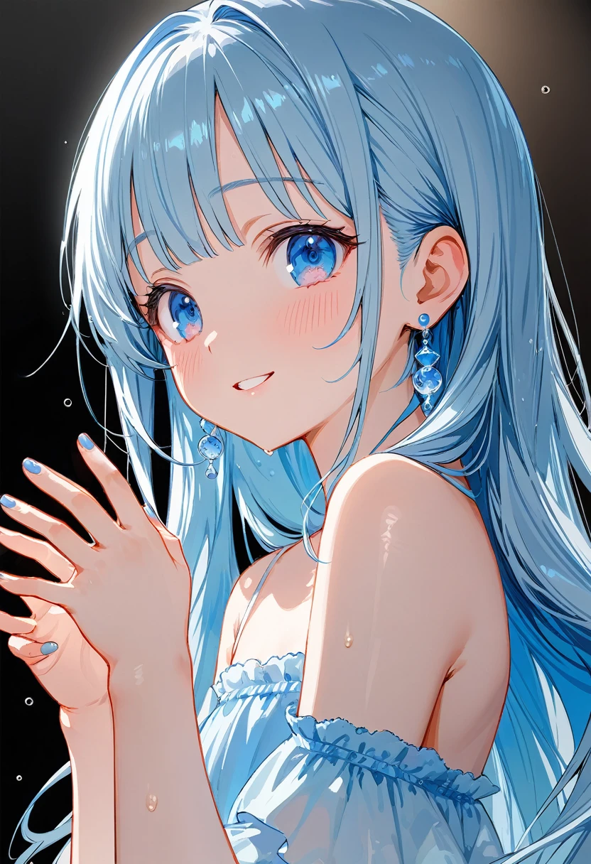 ((masterpiece, best quality, extremely detailed, absurdres)), , masterpiece, best quality, extremely detailed, (((pale blue long hair))), long hair cute anime faces, detailed light, parted lips, shiny、beautiful detailed face, , longhair、, , , 1girl, solo, flat chest, blush, bangs, , super fine illustration, 8k wallpaper, (photo background:1.3), small breasts, (slender, , narrow waist, thin legs:1.2), shiny skin, , (), (kindergarten), , nsfw, kissing, white dress, garden, kawaii, glowing, perfect ligthing, distinct, closed eyes, ultra-detailed, , happy kiss, hand drawn, anime face, nsfw, 1 , solo, embarrassed, look up, (kissing you:1.2), close eyes, (arms behind back:1.1), (Close-up of face:1.2),,{} ,realistic,(gleaming pale skin), white skin,