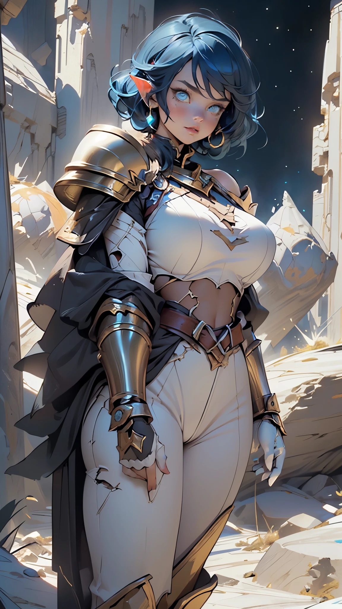 (high resolution, pixel perfect, gorgeous illustrations), (hyper quality, muste piece, etheric: 1.4), (1girl), (((looking_back))), (((hand_on_own_ass))), ((tattoo)), ((mature woman)), cool atmosphere, (((see through))),
yellow eyes, ((((evil smile)))), (((blush))), (((((((muscular))))))), ((thick thighs)), (((wide hips))), ((Big breasts that are about to burst)), fighter, (((woman))), (((wh_chi_armor))), ((leotard)), kneehighs, ((((cameltoe)))), lewd woman, (shiny skin),