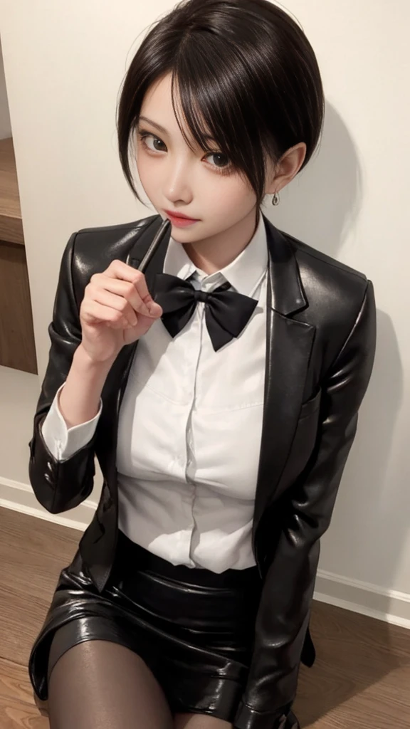 Woman walking through the office hall, on a spoonful of alcohol, White wall, Grey table, Posters on the wall,
(((Tabletop))), ((Highest quality)), ((Intricate details)), ((Surreal)), Absurd resolution, Mature Woman, Small face、27-year-old female, perspective, Very detailed, figure, One Girl,(Big Breasts), Perfect hands, Detailed fingers, Beautiful attention to detail, short hair, Brown eyes, chief executive officer(CEO), (business attire:1.2), Blazer and slender lapel dress are the same color, Black leather tight skirt, Black choker, Earrings, stockings, Detailed Background, Bedroom, Perfect Eyes, Seductive eyes, Looking at the audience, from the front、Top view、On all fours、One boy, penis、Fallatio、, Woman sucking panis to the root、Top view、((Large Breasts)),