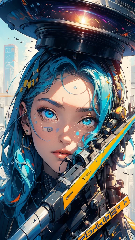 (((masterpiece, highest quality))),(((solo:1.2))),(((1girl:1.2))),32k wallpaper, very detailed, poster, vintage science fiction,(((((geometric cinematic movie poster))))), ((bauhaus)),(shape),(((abstract))),(mid century modern),movie poster,(((((portfolio))))),(((((Close-up))))),(((((bust up))))),((((more various angle)))),((((highlight)))),Vast landscape,((((heterochromia)))),(((complete. detailed face))),((((Extremely talented)))),(((((most complecated futristic machine))))),(Colorful color scheme),reflect kaleidoscope