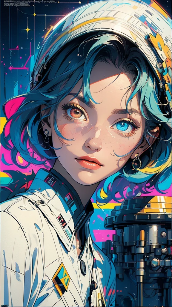 (((masterpiece, highest quality))),(((solo:1.2))),(((1girl:1.2))),32k wallpaper, very detailed, poster, vintage science fiction,(((((geometric cinematic movie poster))))), ((bauhaus)),(shape),(((abstract))),(mid century modern),movie poster,(((((portfolio))))),(((((Close-up))))),(((((bust up))))),((((more various angle)))),((((highlight)))),Vast landscape,((((heterochromia)))),(((complete. detailed face))),((((Extremely talented)))),(((((most complecated futristic machine))))),(Colorful color scheme),reflect kaleidoscope