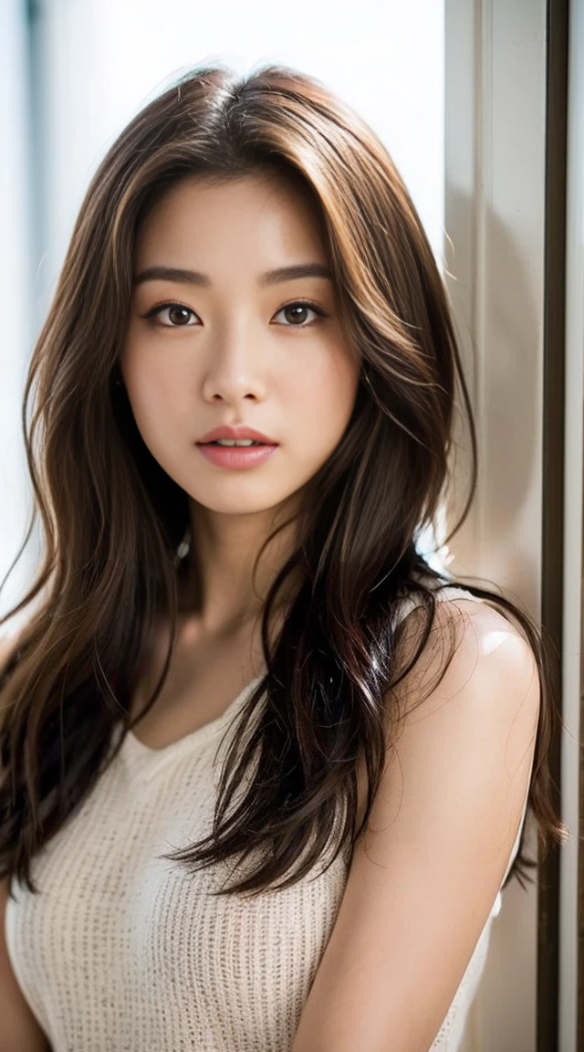 Dark brown hair、Light brown eyes、Japanese actress face、 Lady、I&#39;Iは彼とIが好きです&#39;I&#39;Iは40歳くらいです.、(Intricate details:1.2)、(Which one is on top??:1.4)、 (Ultra-high resolution:1.2)、Ultra-high resolution、(Fine-tune)、(Detailed facial features)、Hmph、8k resolution、D cup size breasts、Long Hair、ハワイのBeach、ハワイのOcean、どこまでも続く空色のOcean、Shirahama、、Extravagant space、relax、、,Full body photo、Head to toe shot、Beautiful legs、Pink Swimsuit　one piece、Beachベッドに座ってトロピカルジュースを飲む、Beachベッドにもたれかかる、Beachベッドに横たわって、Palm treeが背景に見えます、Fashion Hub, Extreme Detail, Very detailed, Realistic, sand時計本体, Obscene pose,、diagonally from below、Please lift your chin、relaxした表情、), ((Intricate detailsな背景, Beach, sand, Ocean, outside, Palm tree, dawn, Moody lighting, Warm lighting, Dim lighting, Bonfire, Night Sky)), 