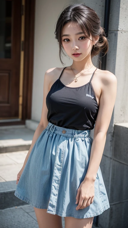 solo , 1girl , Thai girl , dress hip hop styes , mid breast ,