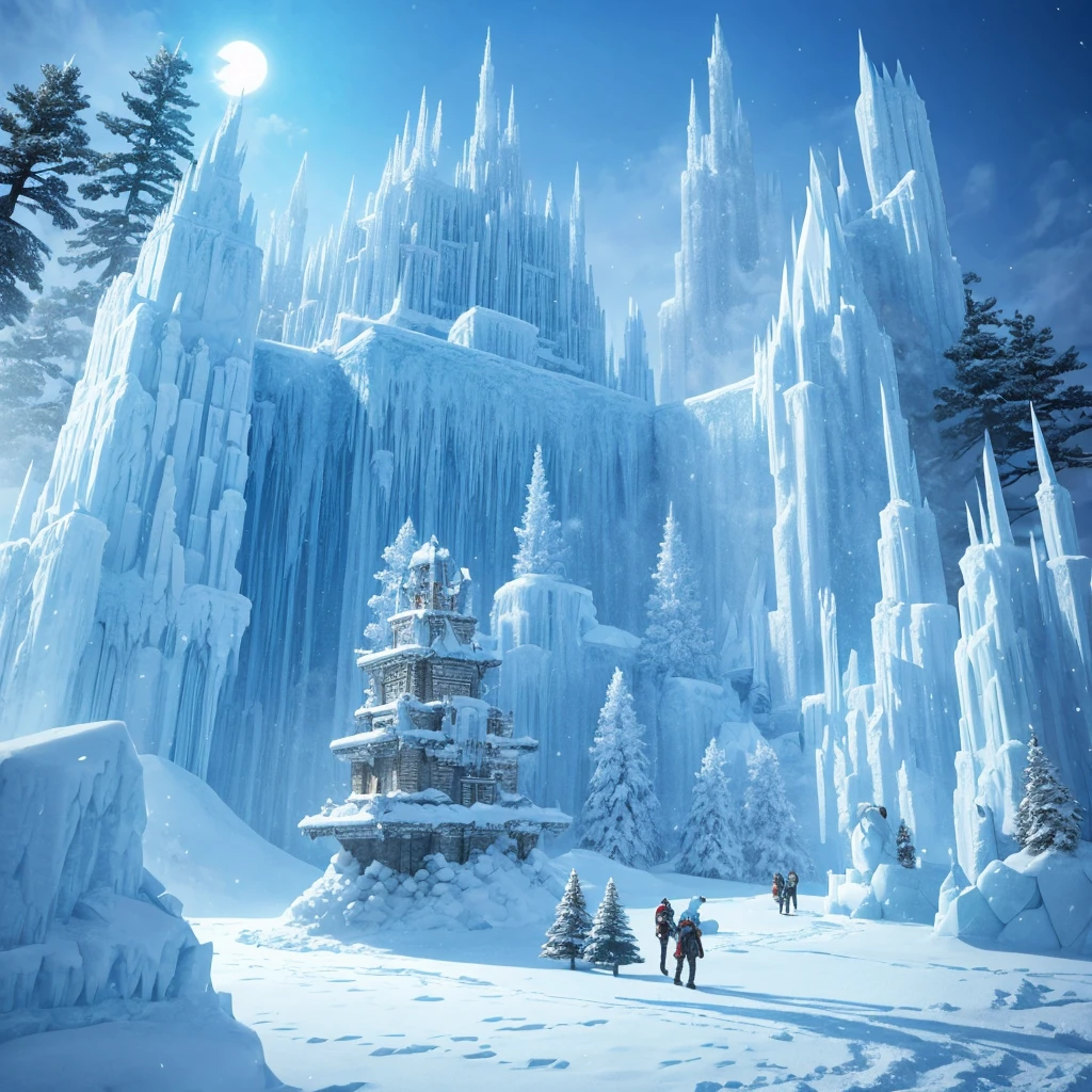 yeti colossal, Ice castle scenery and frozen terrain