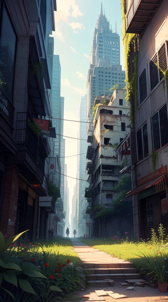 city in Ruins, city, overgrown with plants, What's left behind, Nier Automata 2b, Grey Bob, Grey Hair, Eyes are covered with bandages, Cyan eyes, Short skirt black dress, Chest neckline, White panties, Black Stockings, Black long boots, High heel boots, really beautiful, full length(Bodyful 1.1),Game Nier Automata, Official illustrations with attention to detail, ((beautiful Fantasy Girl)),Red small box, Her breasts are sticking out from under her clothes, break (Master Parts: 1.2), Highest quality, High resolution, Realistic, Photogenic, unity 8k wallpaper, (figure: 0.8), (beautiful, beautiful青みがかった灰色の目: 1.6), Highly detailed face, Perfect lighting, Highly detailed CGI , (Perfect Arms, Perfect Anatomy), Girl with perfect breasts, beautiful Face, Master's course, Intricate details, Realistic details, anime, (Based on Nier Automata) Perfect body, Perfect pointed chest, Perfect Girl, Perfect detail, Ultra HD |, 8k, Professional photos, 2B shows off her sexy body,