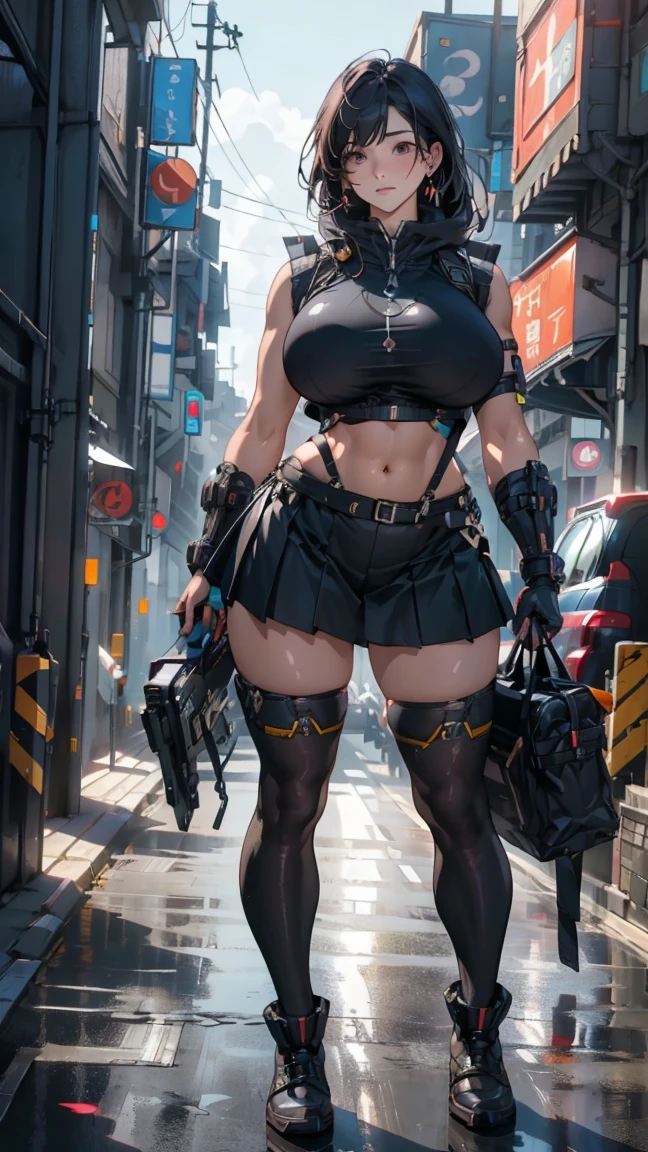 Unreal Engine 5 Photorealistic Rendering, (masterpiece, best quality), Intricate details, (best quality)), ((masterpiece)), ((Practical)), (Surrealism:1.2), (Fractal Art:1.2),
1 girl, 7rtifa, Crop Top, Arm Guard, Fingerless gloves, Suspenders, Pleated Mini Skirt, Black, Red boots very detailed eyes, rich and colorful, Most detailed,
Vibrant colors, High contrast,
(8K Ultra HD:1.2), (photoPractical:1.2), Pretty Face, top body is hyper Practical thicc muscle and hyper largest_Chest!! with Chest type_melons, Big ass, Hydrated and shiny body,huge , Crazy breast swelling, Chest大于肩胛骨, Big breasts and thin waist,(huge breasts:1.2),Hydrated skin((rogue))((非常huge乳房)),((Grooves reveal original skin))