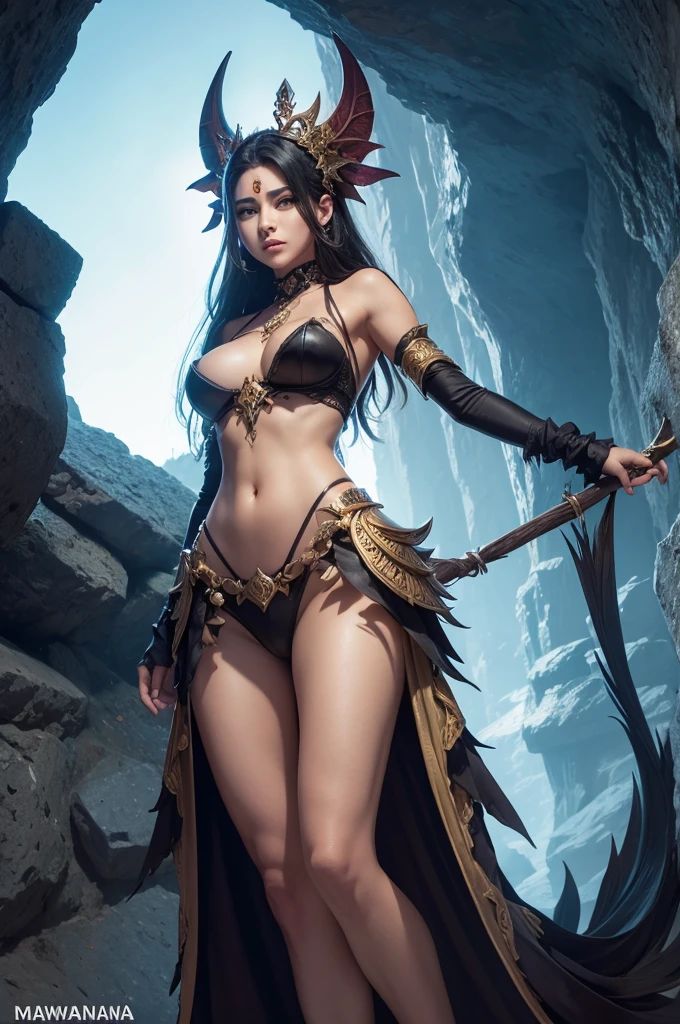 Personagem de mahawa semi nua