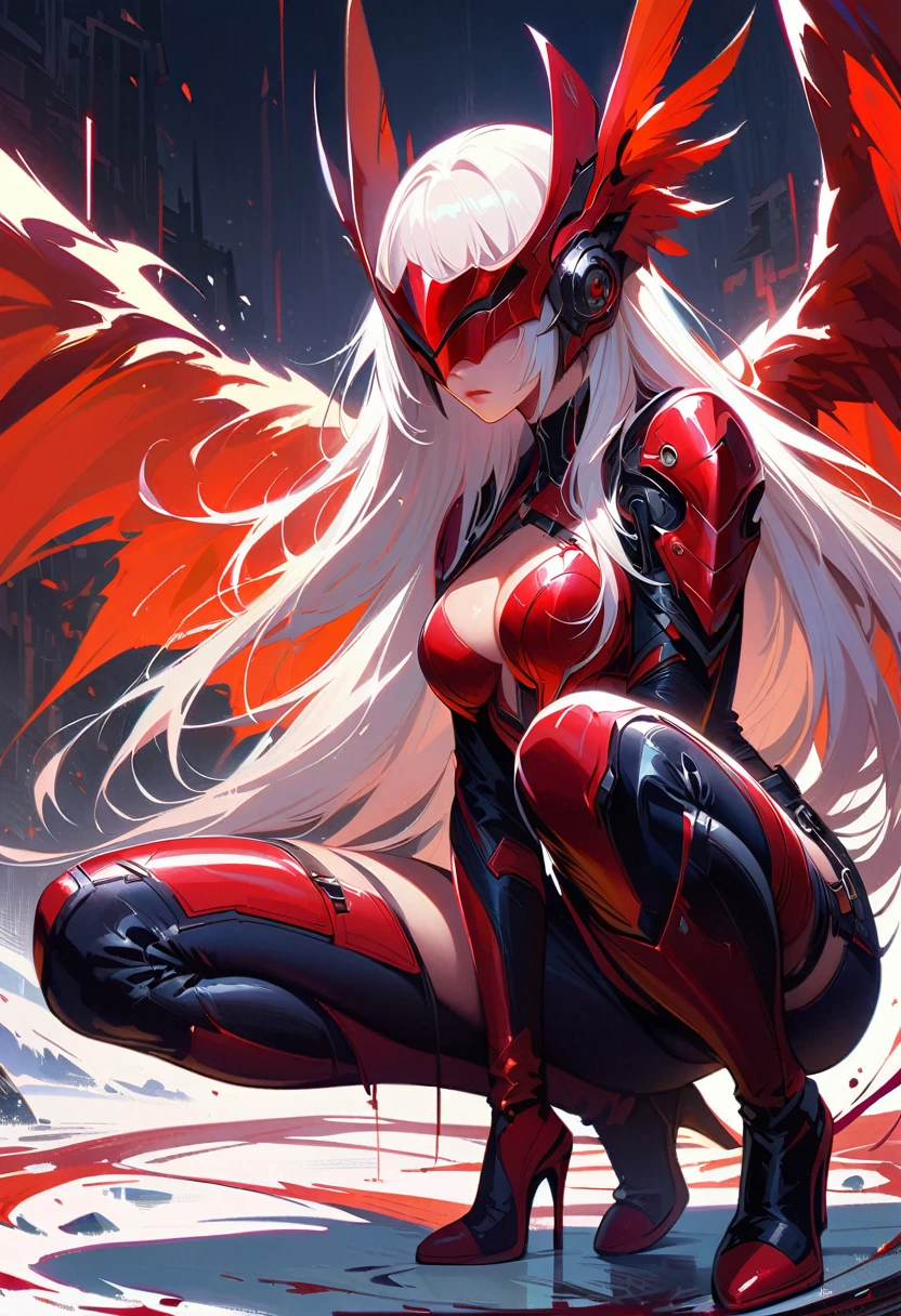 Black,Chiaroscuro, Ray Tracing, light, Cowboy shooting, 8K, Yes, Super Detail, precise, best quality, The award-winning, The award-winning, A high resolution, masterpiece, High Detail,guweiz on artstation pixiv, Hot topics on artstation pixiv, 详细的number概念艺术, author:Yang Jie, 2. 5D CGI anime fantasy artwork,Ultra HD,8K ,Realistic skin texture,Chiaroscuro, Ray Tracing, light, 8K, Yes, Super Detail, precise, best quality, The award-winning, The award-winning, A high resolution, masterpiece, High Detail,In the snow,Clear,masterpiece, best quality, 8K, number, 1 girl, Solitary, stand up, Hair accessories, Red Eyes, Heartless expression, Blood-stained mechanical parts, electric wire, cable, Failure Effect, scary, Science fiction, Futuristic, The background is darker, Neon lights, Cyberpunk Characters, Surrealism, Strange, Disturbing, Creepy, scary, Western Metal,Red Eyes,发Black,Black色長手套,Jumpsuit,leggings,Highlight her graceful figure,将整个身体包裹stand up,Symbiote,((Sexy bulge)),One-piece Pants,Red Eyes,Venom,发Black,Black色長手套,Jumpsuit,Black色一件,Blood red eyes,best quality, high resolution, Very detailed, Vivid texture, mask, Bangs,wear socks,Tears,被Black色粘液覆盖,Full body portrait,sit down,Camel toe