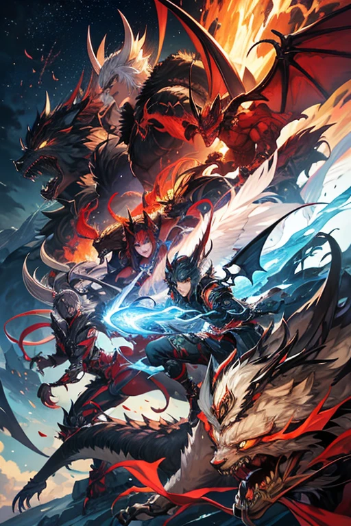 Only the monsters。dragon、Male Demon King、Fenrir、Garuda、Griffon、Grizzly。